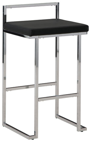 Madanere - Black / Chrome Finish - Tall UPH Stool (Set of 2)
