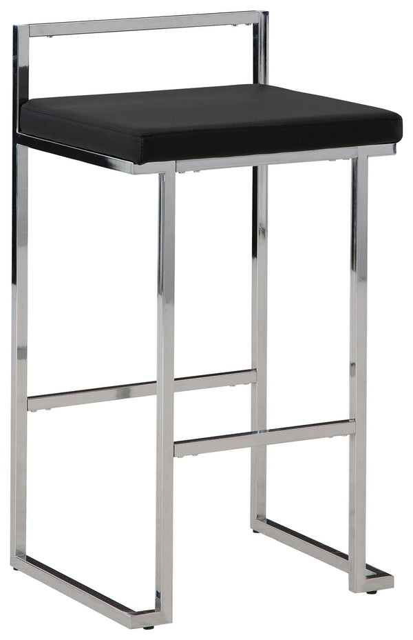 Madanere - Black / Chrome Finish - Tall UPH Stool (Set of 2)