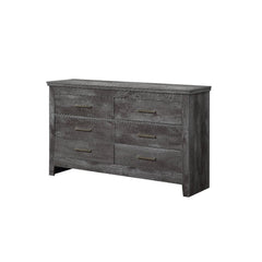 6 Drw Drawer: GLIDE) Undermount Center Metal (1/2 Ext.), DOVETAIL) English, INSIDE) Veneer Lined, Safety Stop Included, Manual-Close, Hardware: Single Pull-Handle<br/><br/><b>Product Features</b><ul><li>Case: 1Pc/1Ctn</li><li>Finish: Rustic Gray Oak</li><