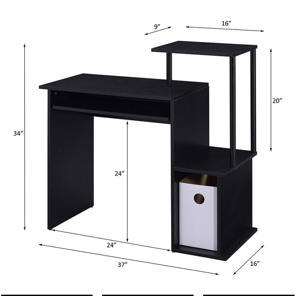 Lyphre - Desk - Black Finish