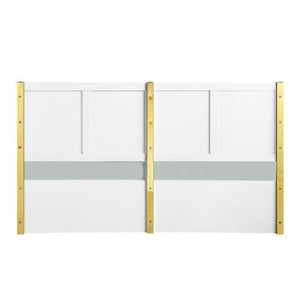 Gaines - Eastern King Bed - White High Gloss Finish