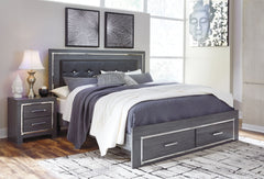Reminiscent of Hollywood glamour of yesteryear, this king panel bed with storage interprets luxury in a decidedly modern way. Sumptuous details include button-tufted upholstery, faceted faux crystals and chrome-tone accents beautifully lit by LED lights e