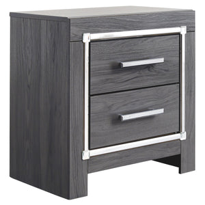 Reminiscent of Hollywood glamour of yesteryear, this nightstand interprets luxury in a decidedly modern way. A dazzling gray finish with faceted chrome-tone accents enhance the star power, while two smooth-gliding drawers provide convenient bedside storag
