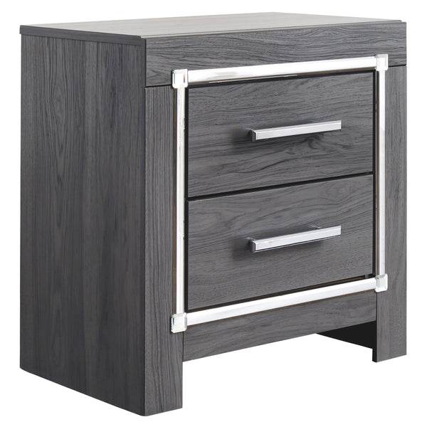 Reminiscent of Hollywood glamour of yesteryear, this nightstand interprets luxury in a decidedly modern way. A dazzling gray finish with faceted chrome-tone accents enhance the star power, while two smooth-gliding drawers provide convenient bedside storag