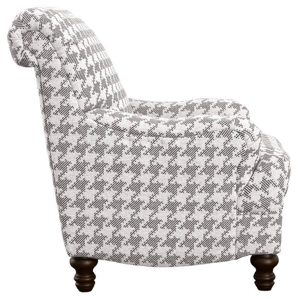 Glenn - Upholstered English Arm Accent Chair - Gray