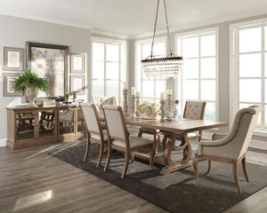  this rectangular table is perfect for a growing family. Crafted in solid Asian hardwoods