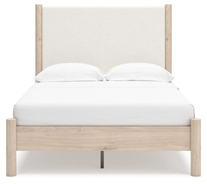 Cadmori - Two-tone - Full Upholstered Panel Bed
