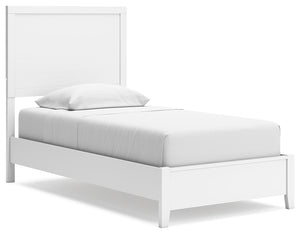 Are you a lover of casual contemporary style? Then this twin panel bed is perfect for you. The clean, white finish conveys an easy-breezy sensibility, while planked detailing enhances the design. Durable, sleek and stylish, it graces your space with timel