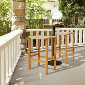 Mainly made of selected acacia wood for long-time use <br>Premium PE rattan for more elegance and durability <br>Ergonomic curved seat provides more coziness <br>Comfortable footrests are perfect to relax your feet <br>Rustic appearance fits different pat