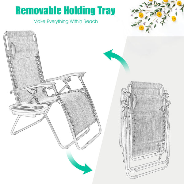 Strong double bungee ropes and rustproof frame ensure a long-time use <br>Adjustable padded pillow for both headrest and lumbar support <br>Add extra stability with reinforced triangular structure and non-slip foot pads <br>Designed with a locking system 