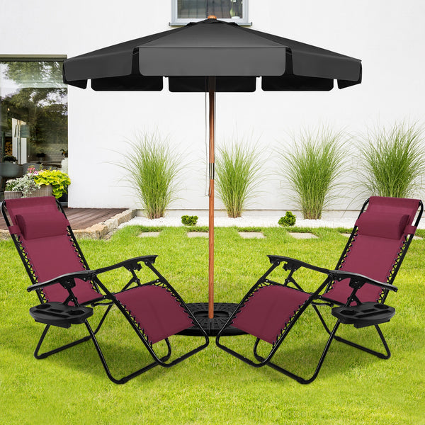 Strong double bungee ropes and rustproof frame ensure a long-time use <br>Adjustable padded pillow for both headrest and lumbar support <br>Add extra stability with reinforced triangular structure and non-slip foot pads <br>Designed with a locking system 