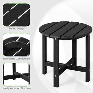 Remain its original color thanks to its sun-protective and colorfast HDPE material<br>Weather-resistant properties make this side table fit the outdoor environment<br>You can put this end table in the bathroom as well because it is waterproof<br>Endow thi