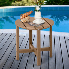 Remain its original color thanks to its sun-protective and colorfast HDPE material<br>Weather-resistant properties make this side table fit the outdoor environment<br>You can put this end table in the bathroom as well because it is waterproof<br>Endow thi