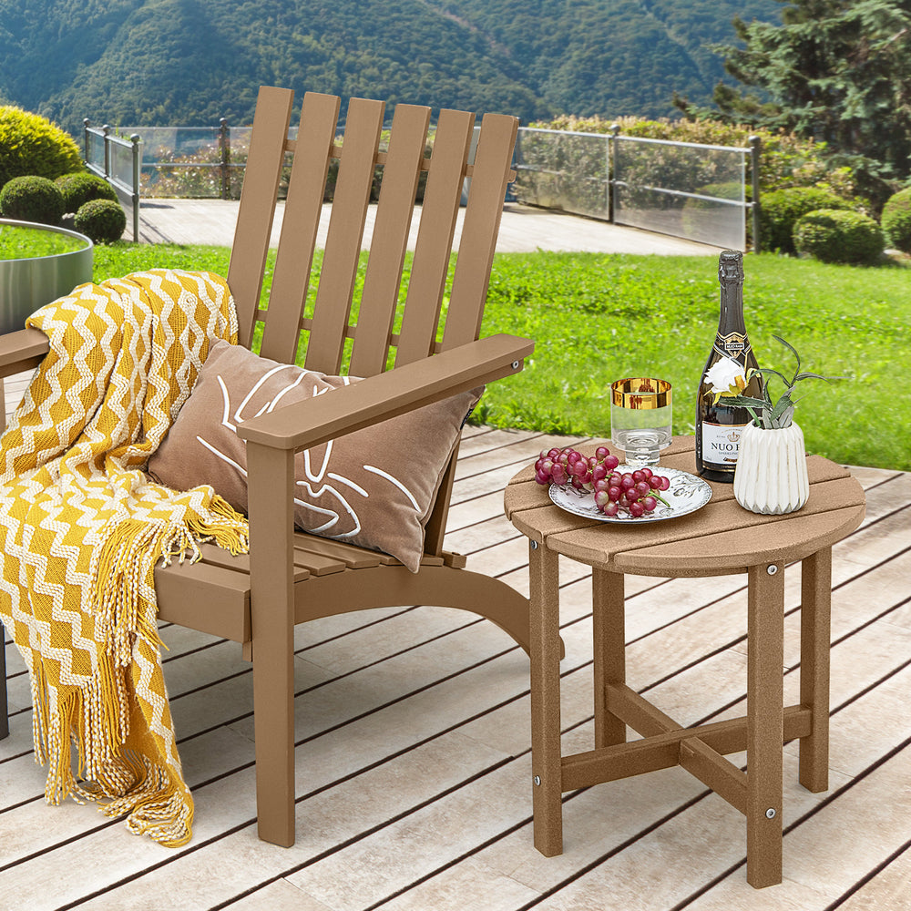 Remain its original color thanks to its sun-protective and colorfast HDPE material<br>Weather-resistant properties make this side table fit the outdoor environment<br>You can put this end table in the bathroom as well because it is waterproof<br>Endow thi