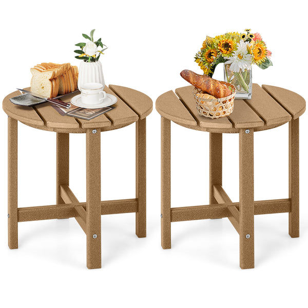Remain its original color thanks to its sun-protective and colorfast HDPE material<br>Weather-resistant properties make this side table fit the outdoor environment<br>You can put this end table in the bathroom as well because it is waterproof<br>Endow thi