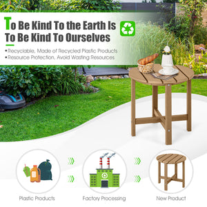 Remain its original color thanks to its sun-protective and colorfast HDPE material<br>Weather-resistant properties make this side table fit the outdoor environment<br>You can put this end table in the bathroom as well because it is waterproof<br>Endow thi