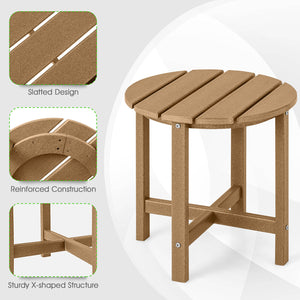 Remain its original color thanks to its sun-protective and colorfast HDPE material<br>Weather-resistant properties make this side table fit the outdoor environment<br>You can put this end table in the bathroom as well because it is waterproof<br>Endow thi