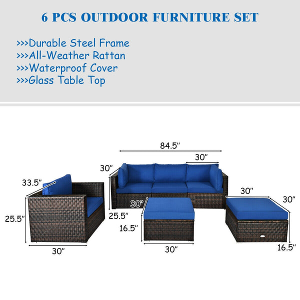 Durable rattan and sturdy steel materials are used to ensure a long lifespan <br>Thick and soft cushions for comfortable (pillows not included) <br>Removable and washable cushion cover with zipper <br>Free and flexible combination to meet your different n