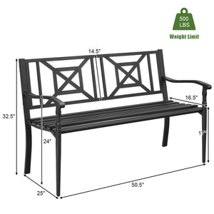 The spacious seat can hold up to 2-3 people<br>Smooth surface is easy to clean and maintain<br>Sturdy all-steel design for durability and stability<br>The elegant front legs give the bench a classic style<br>Non-slip pads prevent the floor from being scra