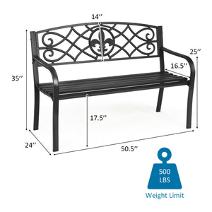 The spacious seat can accommodate 2-3 adults<br>Exquisite backrest gives the bench a modern look<br>Perfect for garden  park  deck  backyard  balcony  etc<br>Non-slip pads prevent the floor from being scratched<br>Solid legs and sturdy structure offers po