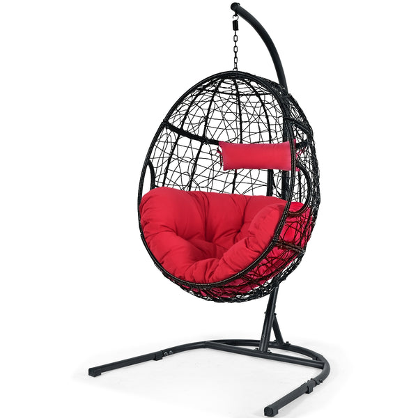 Rugged frame ensure the stability<br>Combined with non-slip pads for increased stability<br>Comfortable pillow and cushion are included for enhanced comfort<br>Safety hook and hanging chain provide better balance<br>Widely used indoor or outdoor<br>Relax 
