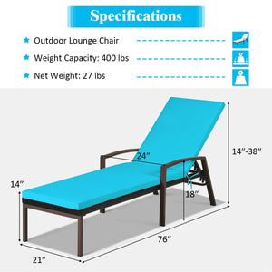 Sturdy steel construction for sturdiness and long lifespan<br>Durable and weather-resistant rattan is suitable for outdoor use<br>Backrest with 5 adjustable positions for an optimal experience<br>Handles on both sides offer extra support to your arms<br>M