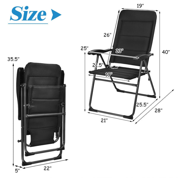 Made of steel frame and oxford fabric  this foldable sling chair can hold up to 300 lbs. Â  And the sponge design enhances its comfort for cozy sitting experience. Different from the traditional chairs  the backrest of this foldable chair can be adjusted 