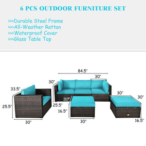 Durable rattan and sturdy steel materials are used to ensure a long lifespan <br>Thick and soft cushions for comfortable (pillows not included) <br>Removable and washable cushion cover with zipper <br>Free and flexible combination to meet your different n