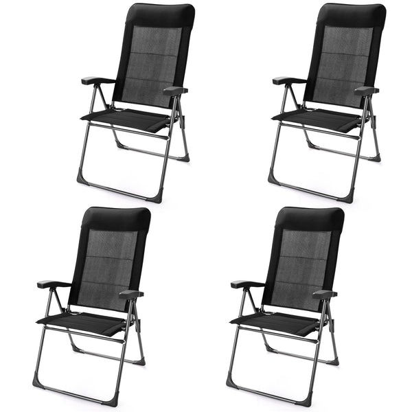 The portable patio chair set is a perfect choice for your home! Â  Made of premium iron frame with high quality nylon fabric  this patio dining chair has excellent performance in stability and durability. The reinforced triangle structure is sturdy enough
