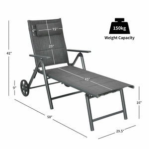 This cotton-padded patio chaise lounge chair is really utility and functional in your daily life. Â  With our lounge chair  you can do multiple outdoor activities  like fishing  sunbathing or taking a nap. The adjustable backrest helps you find out the mo