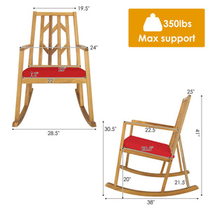 It will be a great experience to relax on a patio rocker with gentle rocking and cozy breeze. Â  And this patio rocking chair will be your perfect choice. The rocking chair is designed with a scientific sturdy base  and your body will be always within the