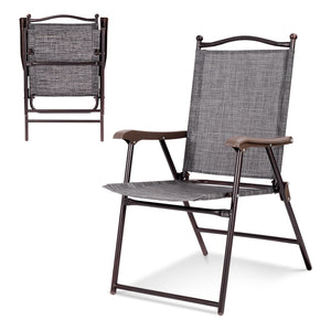 This is folding chair which is a perfect choice for your home  yard. Â  Made of steel frame  this lounge chair is durable and sturdy. The textile fabric material surface is UV  stain  crack  water and split resistant for extra durability  and you can easy