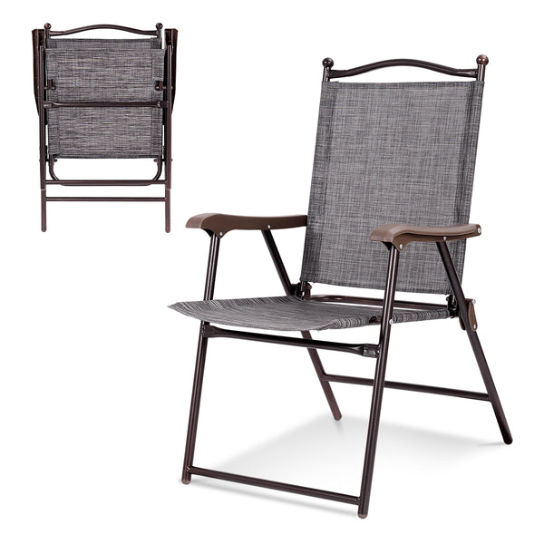 This is folding chair which is a perfect choice for your home  yard. Â  Made of steel frame  this lounge chair is durable and sturdy. The textile fabric material surface is UV  stain  crack  water and split resistant for extra durability  and you can easy