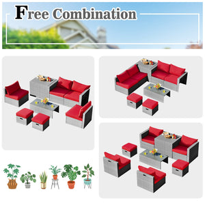 The full set comes in 4 separate packages  which might not arrive on the same day<br>8-piece seat for more creative combinations<br>Fetch different belongings with ease because of the practical coffee table<br>Sturdier and safer to use with high quality t