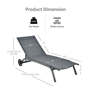 Heavy duty steel frame with anti-rust surface for steady performance Non-slip foot pads for additional stability and floor protection Avoid stuffiness with breathable and fast-drying fabric 6-position adjustable backrest for various demands Suitable for r
