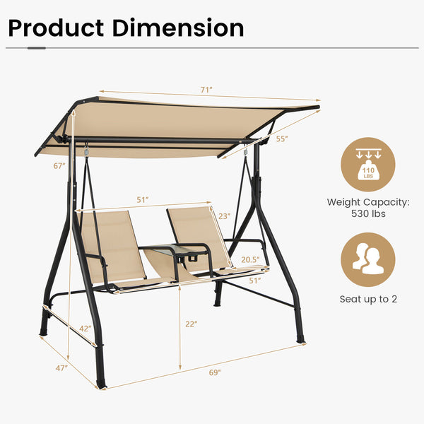 Made of high quality fabric that is breathable  fast drying and wear resistant  the outdoor patio swing chair is durable and comfortable to sit on. Â  Additionally  the heavy-duty spring hook as well as the strong steel frame ensure the stability and hold
