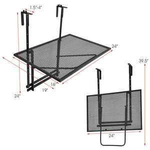 The hanging flower pot rack brings you extra usable space  as long as there is a fence for it to hang. Â  Multifunctional shelves can increase space for placing flower pots. Additionally  if you want to enjoy the sunbath on the balcony  this shelf can be 