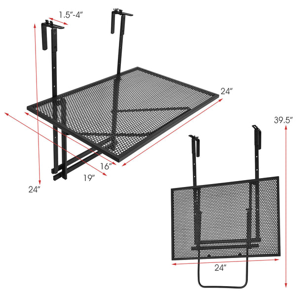 The hanging flower pot rack brings you extra usable space  as long as there is a fence for it to hang. Â  Multifunctional shelves can increase space for placing flower pots. Additionally  if you want to enjoy the sunbath on the balcony  this shelf can be 