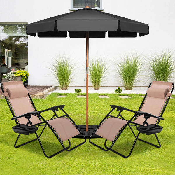 Strong double bungee ropes and rustproof frame ensure a long-time use <br>Adjustable padded pillow for both headrest and lumbar support <br>Add extra stability with reinforced triangular structure and non-slip foot pads <br>Designed with a locking system 