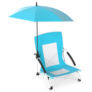 Silver-coated polyester fabric provides UPF50+ sun protection<br>Flex shaft on the pole allows for 360Â° adjustable tilt<br>Adjustable parasol features 360Â° rotation through the press button<br>Cross-shaped metal support frame offers strong stability<br>