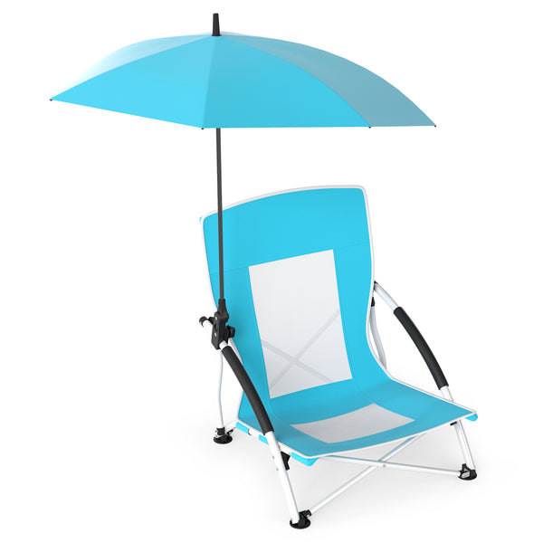 Silver-coated polyester fabric provides UPF50+ sun protection<br>Flex shaft on the pole allows for 360Â° adjustable tilt<br>Adjustable parasol features 360Â° rotation through the press button<br>Cross-shaped metal support frame offers strong stability<br>