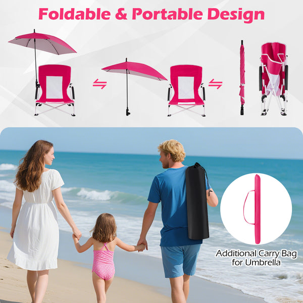 Silver-coated polyester fabric provides UPF50+ sun protection<br>Flex shaft on the pole allows for 360Â° adjustable tilt<br>Adjustable parasol features 360Â° rotation through the press button<br>Cross-shaped metal support frame offers strong stability<br>