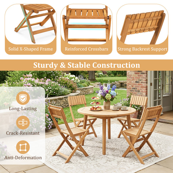 Flat-folding design for effortless storage in tight spaces<br>Slim 3" folded profile for easy transport and portability<br>Solid X-shaped frame with reinforced crossbars for robust stability<br>Strong back support holding up to 353 lbs for reliable use<br