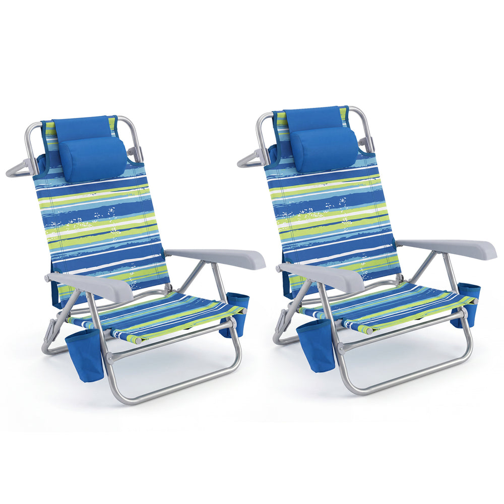 7-position adjustable backrest for talking  reading  napping  and sunbathing<br>Supportive padded pillow and comfortable armrests for optimal comfort<br>Detachable cooler bag maintains icy temperature for lasting refreshment<br>Folding towel rack and 2 cu