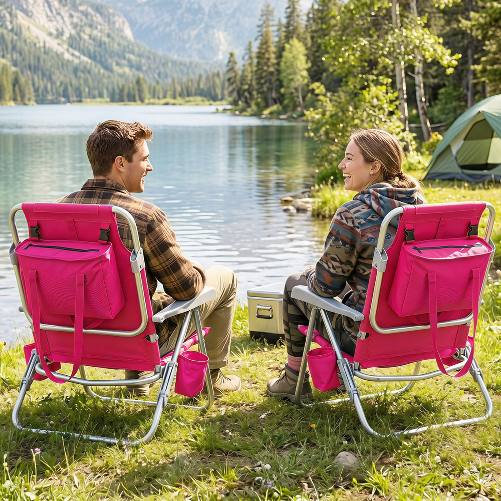 7-position adjustable backrest for talking  reading  napping  and sunbathing<br>Supportive padded pillow and comfortable armrests for optimal comfort<br>Detachable cooler bag maintains icy temperature for lasting refreshment<br>Folding towel rack and 2 cu