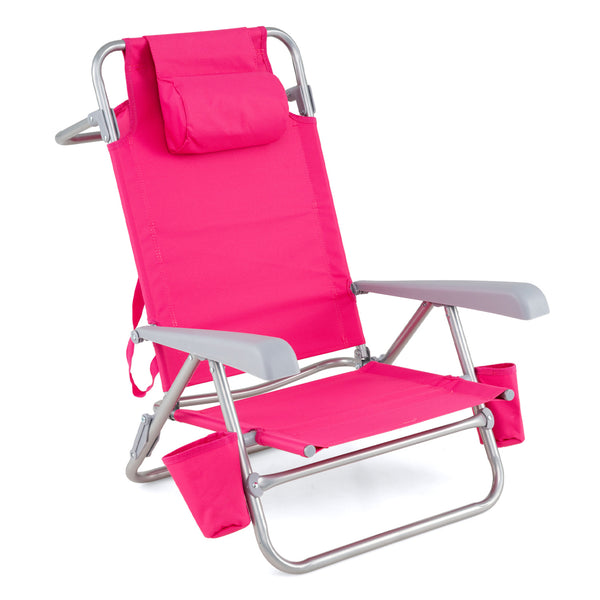 7-position adjustable backrest for talking  reading  napping  and sunbathing<br>Supportive padded pillow and comfortable armrests for optimal comfort<br>Detachable cooler bag maintains icy temperature for lasting refreshment<br>Folding towel rack and 2 cu