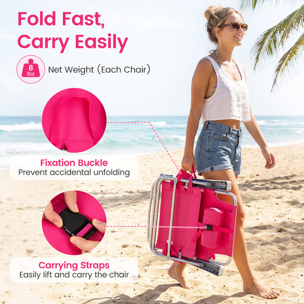 7-position adjustable backrest for talking  reading  napping  and sunbathing<br>Supportive padded pillow and comfortable armrests for optimal comfort<br>Detachable cooler bag maintains icy temperature for lasting refreshment<br>Folding towel rack and 2 cu