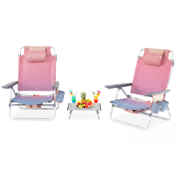 5-position adjustable backrest for reading  sunbathing and napping<br>Ergonomic padded head pillow and widened armrests for neck support<br>Stable triangular structure with reinforced metal crossbars for safety<br>Premium waterproof and tear-resistant PVC