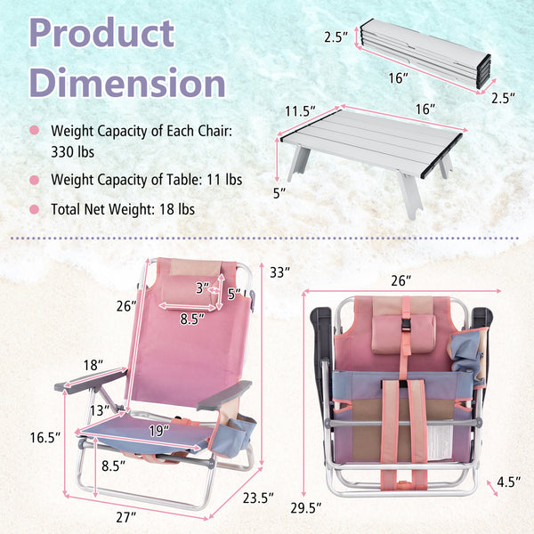 5-position adjustable backrest for reading  sunbathing and napping<br>Ergonomic padded head pillow and widened armrests for neck support<br>Stable triangular structure with reinforced metal crossbars for safety<br>Premium waterproof and tear-resistant PVC