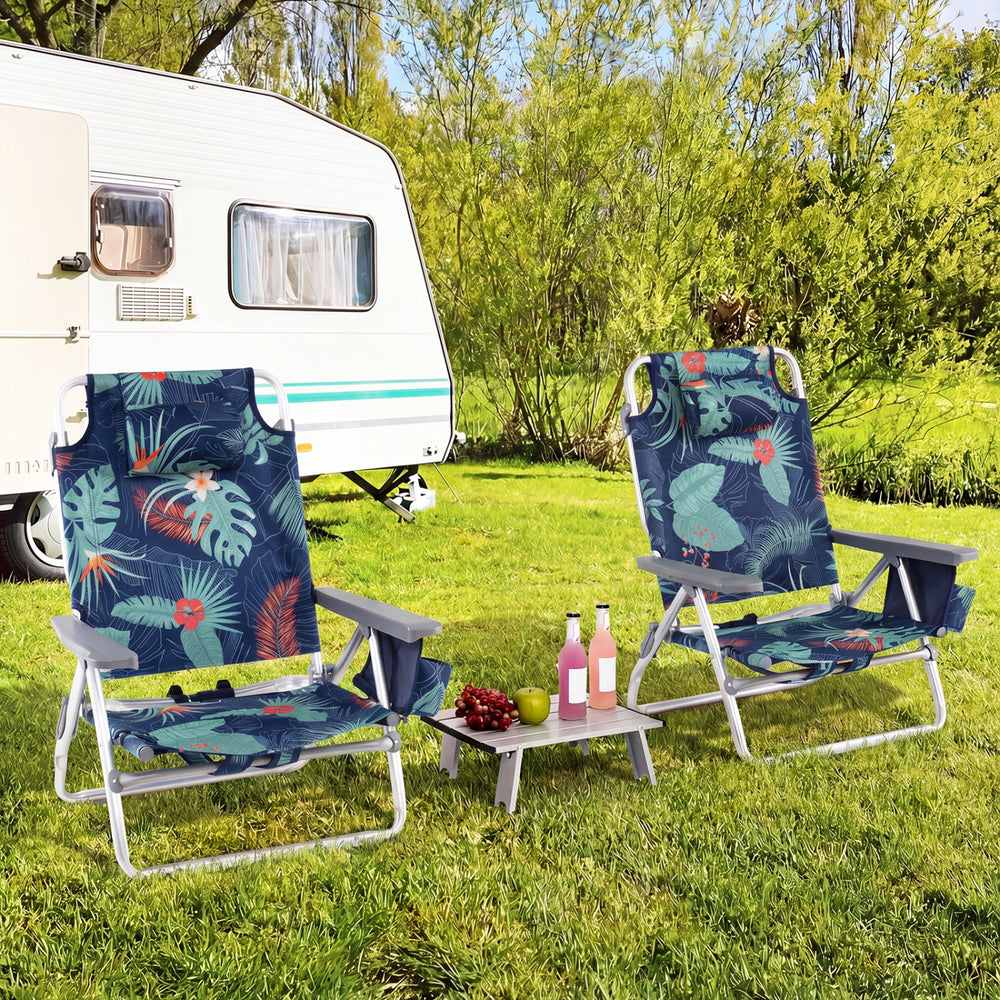 5-position adjustable backrest for reading  sunbathing and napping<br>Ergonomic padded head pillow and widened armrests for neck support<br>Stable triangular structure with reinforced metal crossbars for safety<br>Premium waterproof and tear-resistant PVC